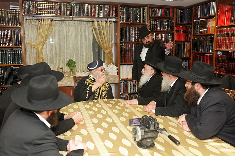 משלחת רבני חב"ד בבתיהם של גדולי ישראל