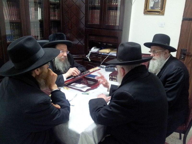 משלחת רבני חב"ד בבתיהם של גדולי ישראל