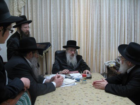 משלחת רבני חב"ד בבתיהם של גדולי ישראל