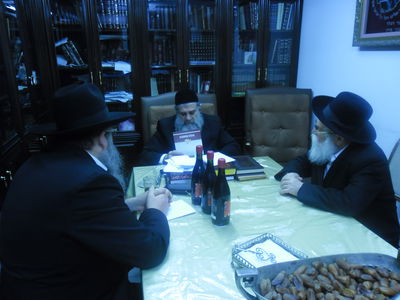משלחת רבני חב"ד בבתיהם של גדולי ישראל