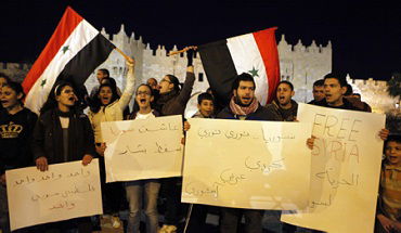 הפגנה נגד הטבח בסוריה