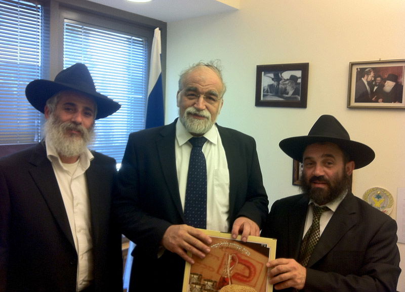 חסידי חב"ד חילקו מצות לשרי הממשלה