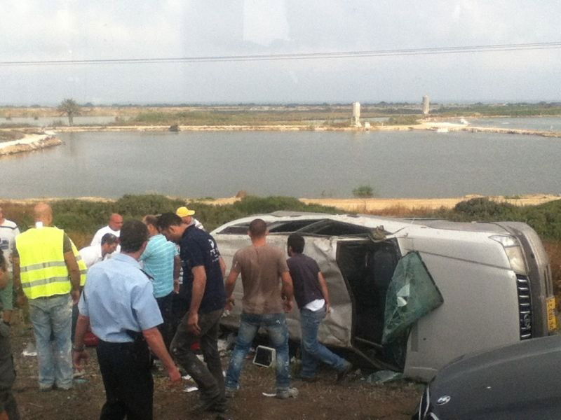 חזרו ממירון והתהפכו עם רכבם ● תיעוד