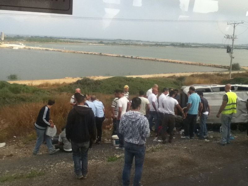 חזרו ממירון והתהפכו עם רכבם ● תיעוד