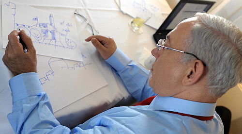 ראש-הממשלה צייר את חומות ירושלים / כיכר היום