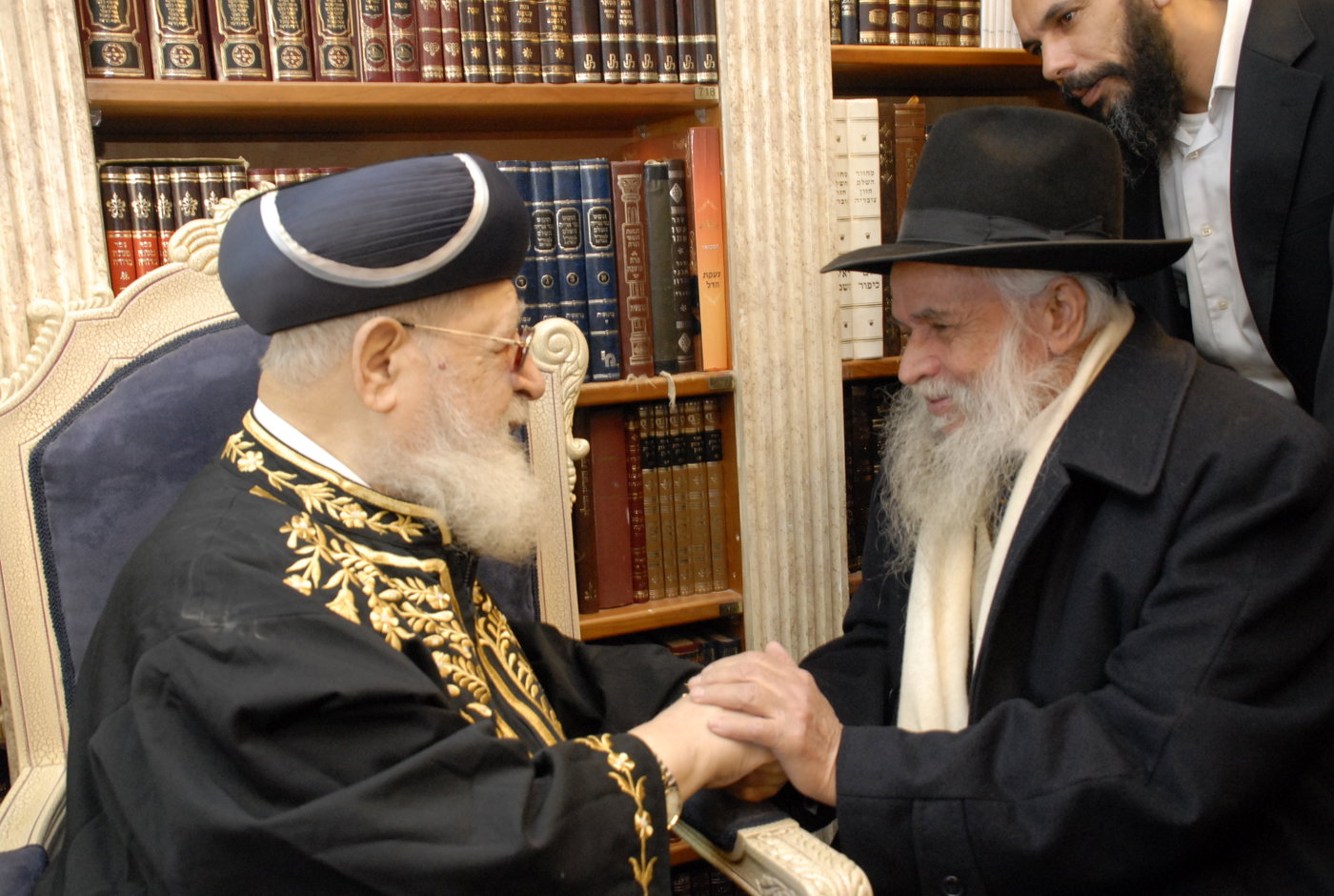 הצדיק הרב משה בן טוב זצ"ל עם מרן הראשל"צ הרב עובדיה יוסף