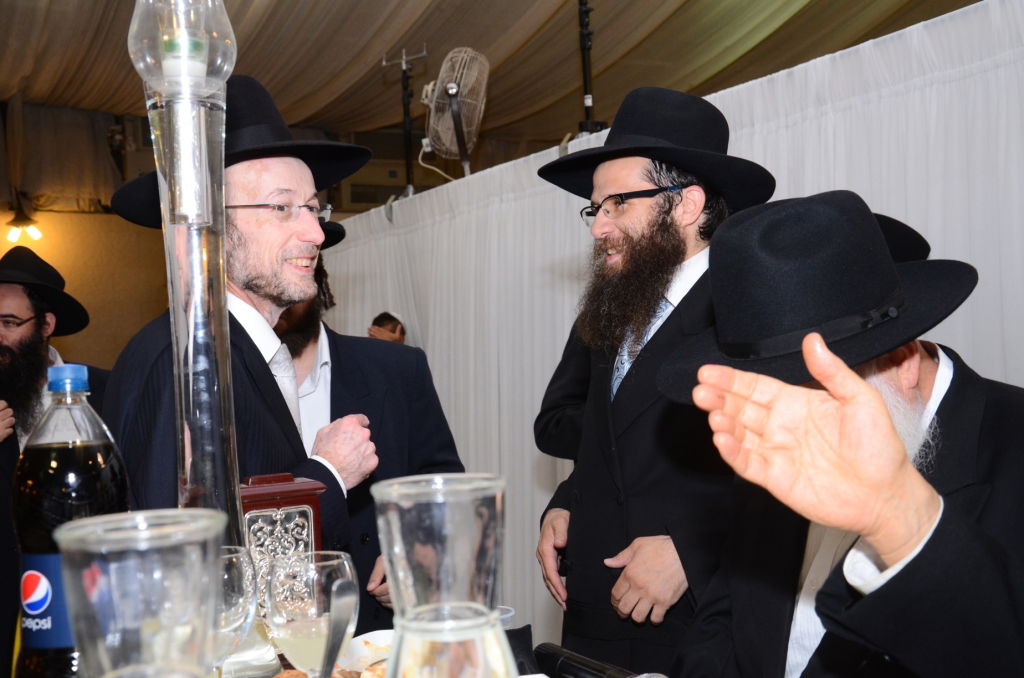 ראשי 'דגל התורה' חגגו בשמחת בנימין ליפקין בכפר-חב"ד