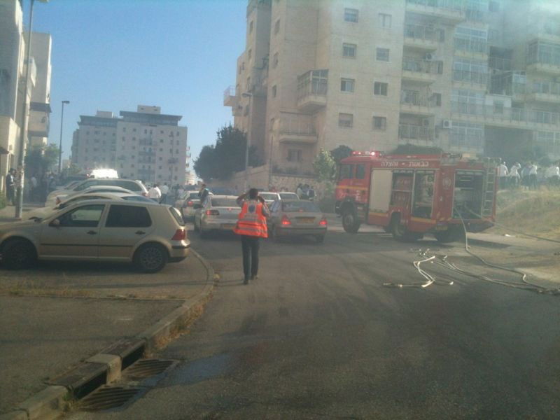 ירושלים: שריפה סמוך לבית-כנסת