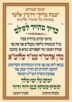 האדמו"ר מויז'ניץ מגיע לביקור מיוחד בעיר אלעד