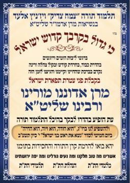 האדמו"ר מויז'ניץ מגיע לביקור מיוחד בעיר אלעד