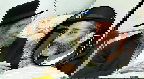 מרן הרב שטיינמן. בעיגול: חיים כהן