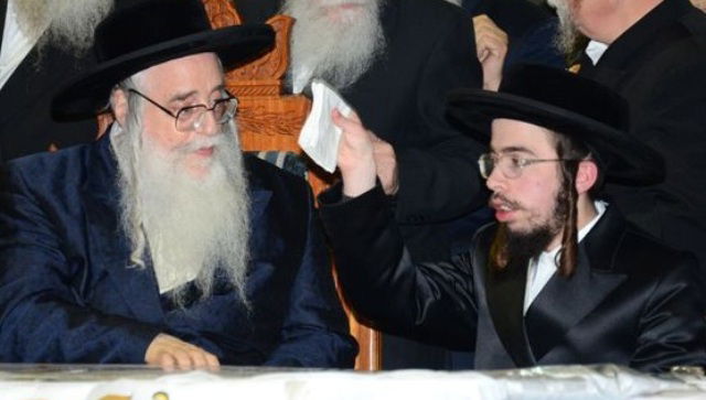 האדמו"ר מצאנז ונכדו החתן