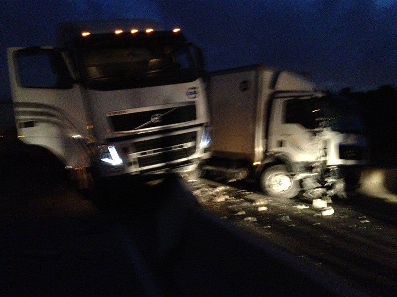 תאונה בכביש 444: 4 משאיות, 4 נפגעים