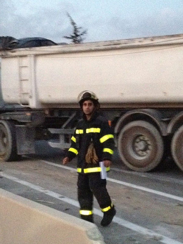 תאונה בכביש 444: 4 משאיות, 4 נפגעים