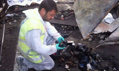 תפילין בזירת הפיגוע