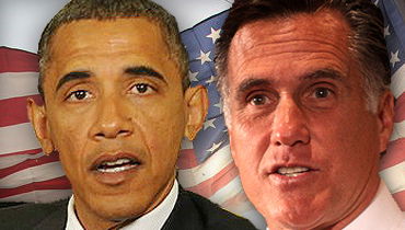 רומני ואובמה. נאבקים