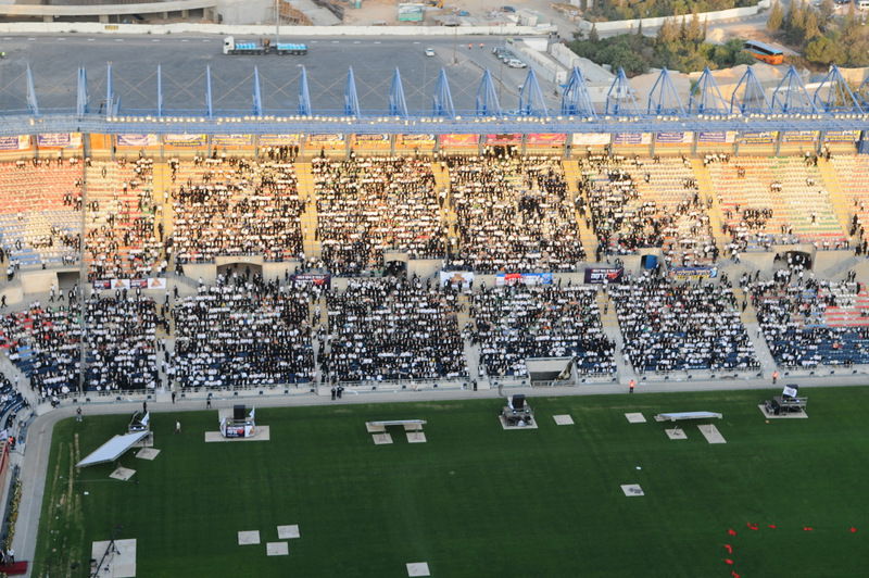 תיעוד אווירי: הרבבות בסיום הש"ס בטדי ממעוף הציפור