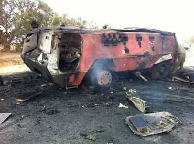 הנגמ"ש השרוף