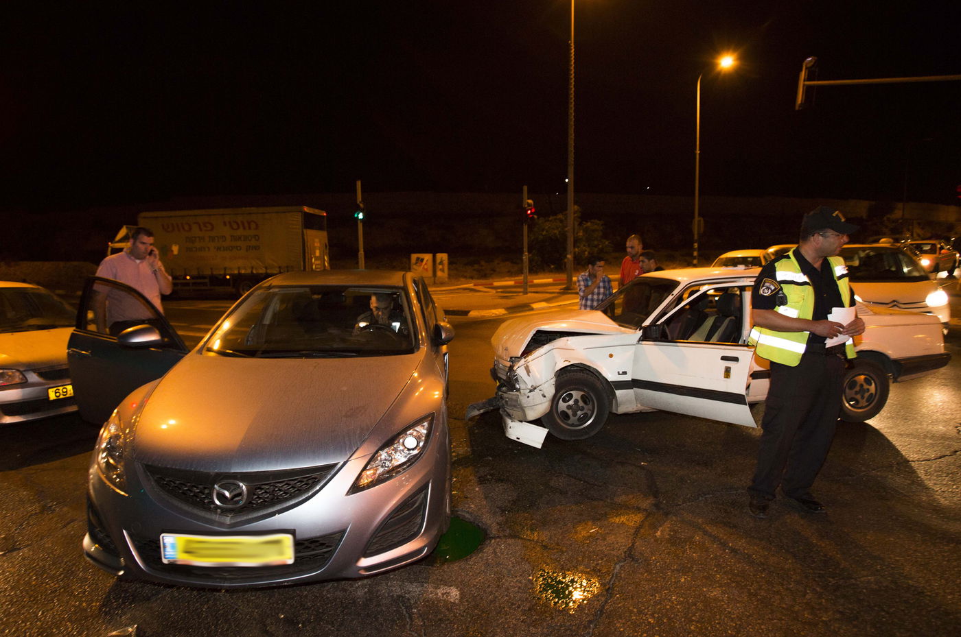 זירת התאונה.