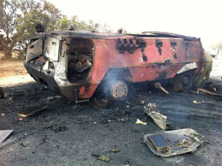 הנגמ"ש המצרי השרוף