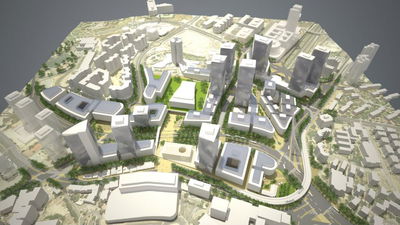 הדמיית 'רובע העסקים' החדש