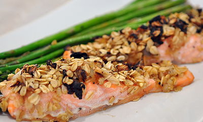 מתכון לפילה סלמון בציפוי קוואקר