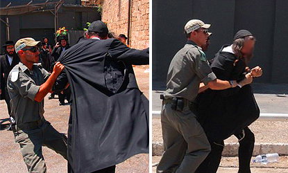 עצורים בהפגנה נגד חילול קברים. ארכיון