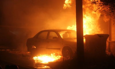 זירת השריפה, הלילה