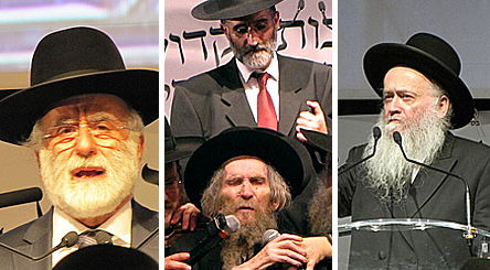 ר' חיים כהן מאחורי ראש הישיבה, אתמול