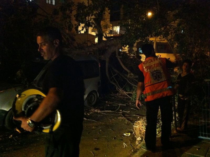 נס בבני-ברק: עץ עבות נפל על רכב בו נהג אברך