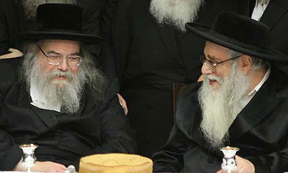 האדמו"ר מבעלזא אצל האדמו"ר מצאנז