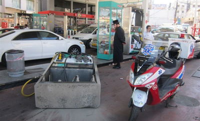 עמדת התדלוק לאחר התאונה