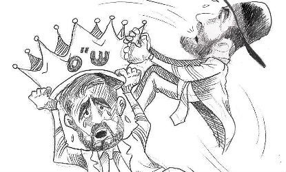 קריקטורת השבוע: שני מלכים, כתר אחד