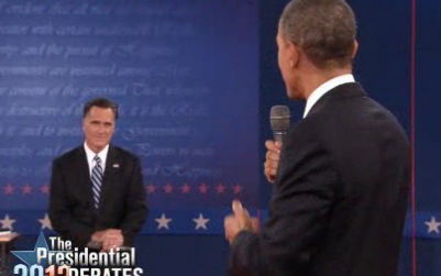 אובמה ורומני בעימות, הלילה