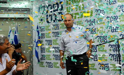 נפתלי בנט חוגג ניצחון, אמש