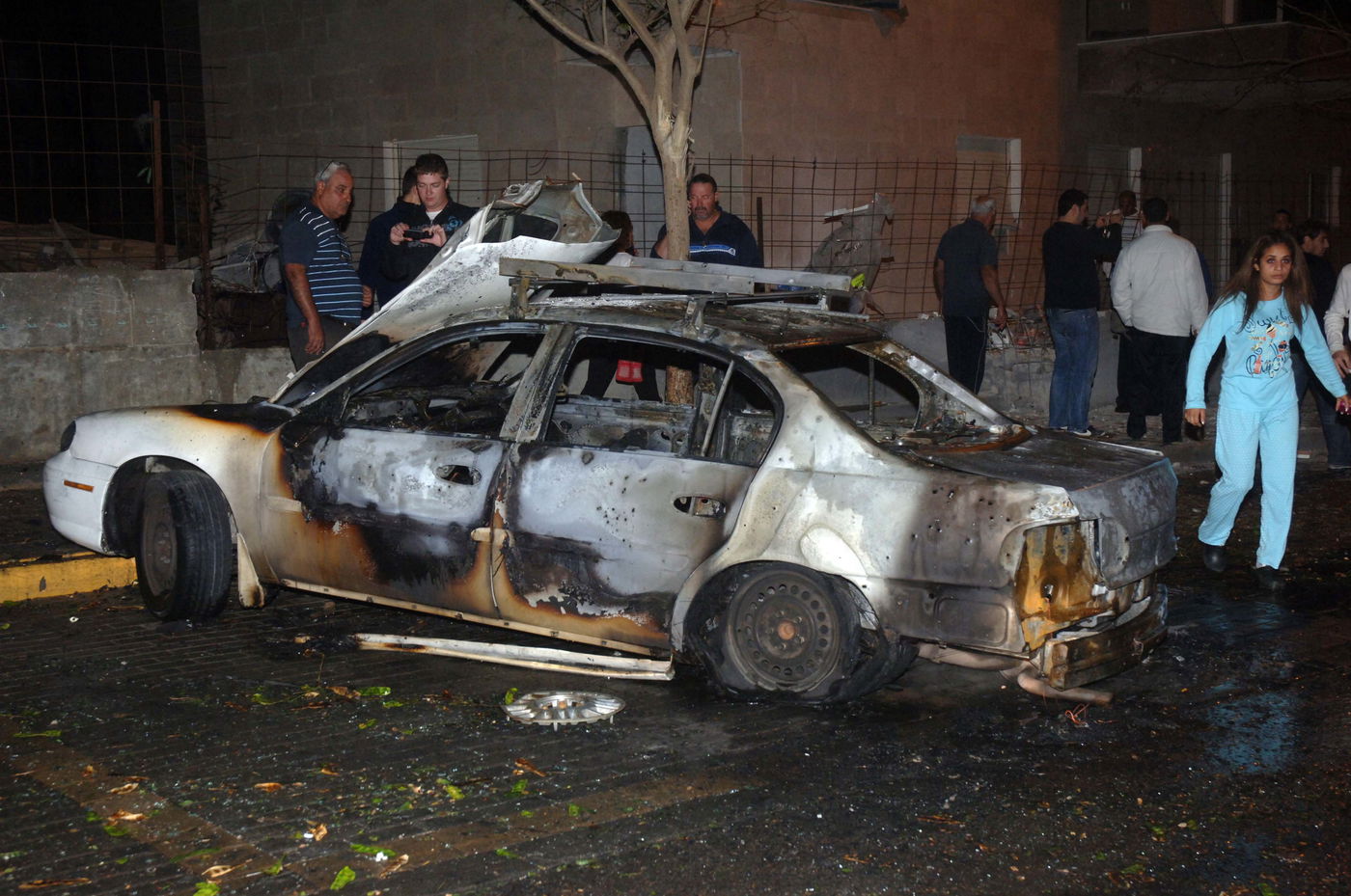 רכב בבאר-שבע שנפגע מטיל גראד