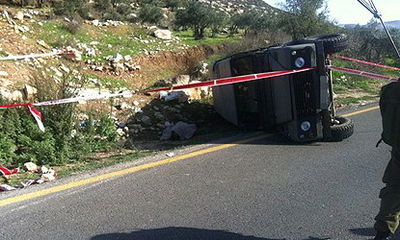 הג'יפ שבו נסעו החיילים
