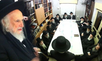 ישיבת 'המועצת' והרב אויערבך בחתונה, אמש