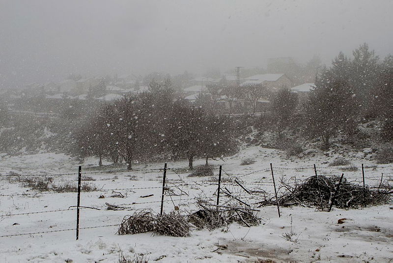 שלג כבד בצפת
