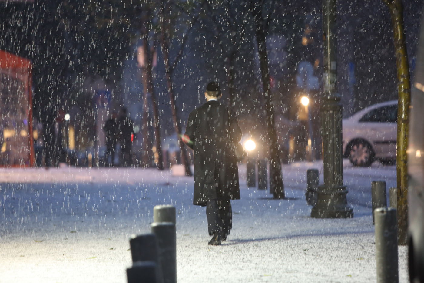 שלג בירושלים, הערב