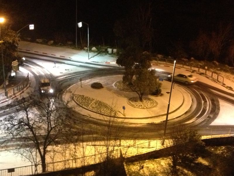 שלג בירושלים, הערב