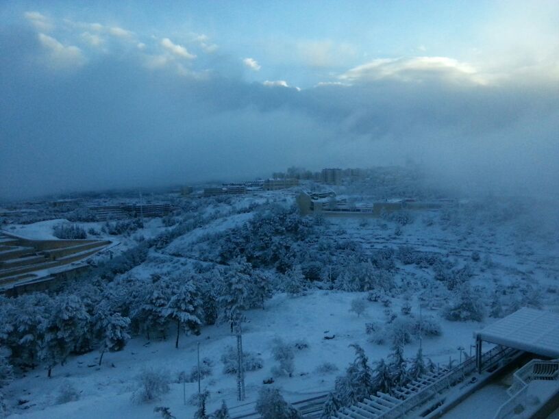 20 ס"מ שלג בירושלים; כביש 443 נפתח לתנועה