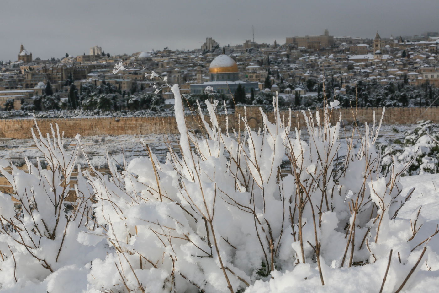 בירה בלבן • העיר ירושלים המושלגת בתיעוד מרהיב