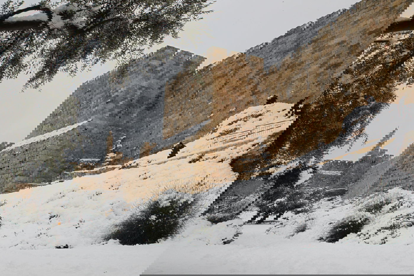 בירה בלבן • העיר ירושלים המושלגת בתיעוד מרהיב