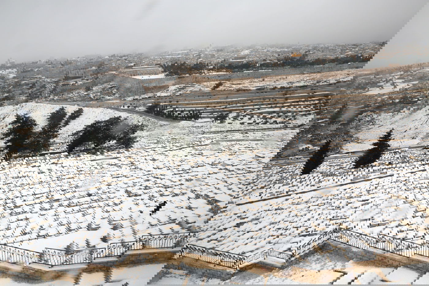 בירה בלבן • העיר ירושלים המושלגת בתיעוד מרהיב