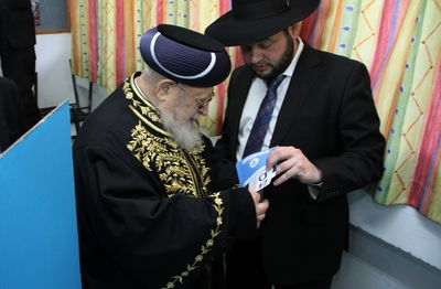 הרב שטיינמן דרכו לקלפי