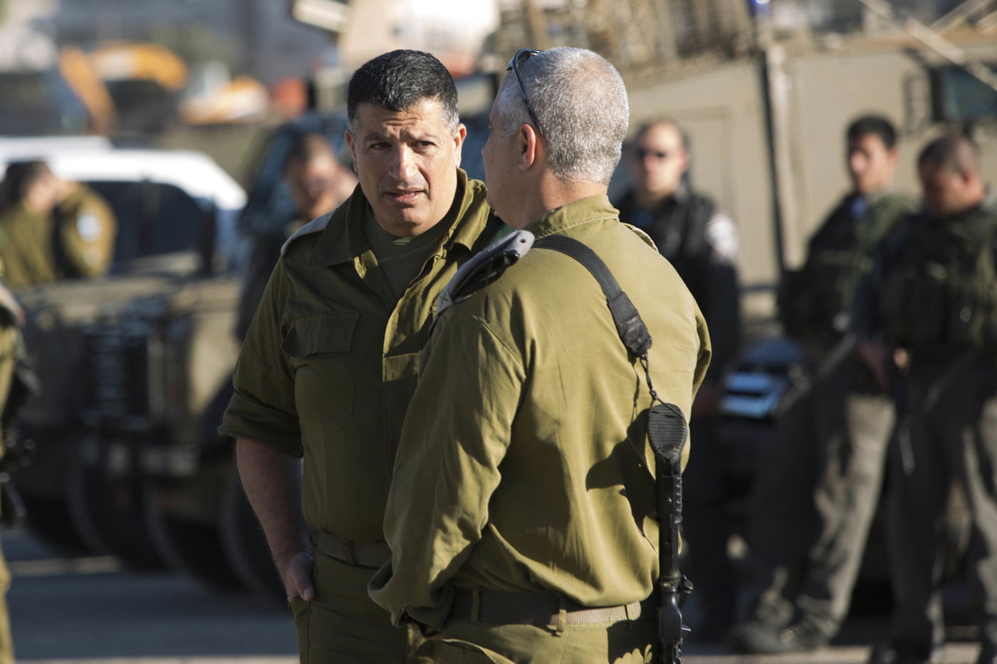 תיעוד: הרמטכ"ל גנץ ביקר במוקדי העימות עם הפלסטינים