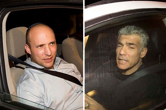 לפיד ובנט מגיעים לפגישה