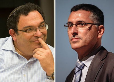 שר החינוך המיועד - שי פירון, לצד שר החינוך המודח - גדעון סער