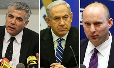 ממשלה חדשה. לפיד, בנט ונתניהו